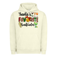 Pigment Pistachio santa's favorite bartender Urban Hoodie - AdoDesignShop