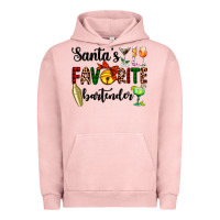 Pigment Salmon santa's favorite bartender Urban Hoodie - AdoDesignShop