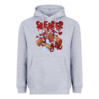 Heather Grey red sneaker girl afro woman Heavyweight Hoodie - RanaPortraitStore