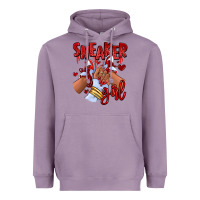 Lavender red sneaker girl afro woman Heavyweight Hoodie - RanaPortraitStore