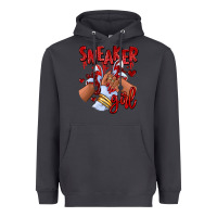 Smoke red sneaker girl afro woman Heavyweight Hoodie - RanaPortraitStore