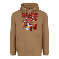 Toasted Coconut red sneaker girl afro woman Heavyweight Hoodie - RanaPortraitStore
