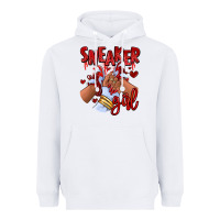 White red sneaker girl afro woman Heavyweight Hoodie - RanaPortraitStore