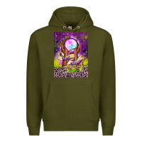 Army Green stay witchy air freshener Premium Hoodie - BundleAndBundleShop