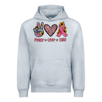 Heather Grey peace love cure Urban Hoodie - JahusDesignShop