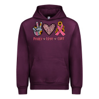 Mauve Wine peace love cure Urban Hoodie - JahusDesignShop
