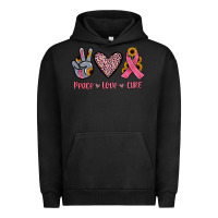 Pigment Black peace love cure Urban Hoodie - JahusDesignShop