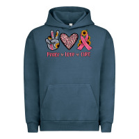Pigment Midnight Navy peace love cure Urban Hoodie - JahusDesignShop