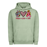 Pigment Oil Green peace love cure Urban Hoodie - JahusDesignShop