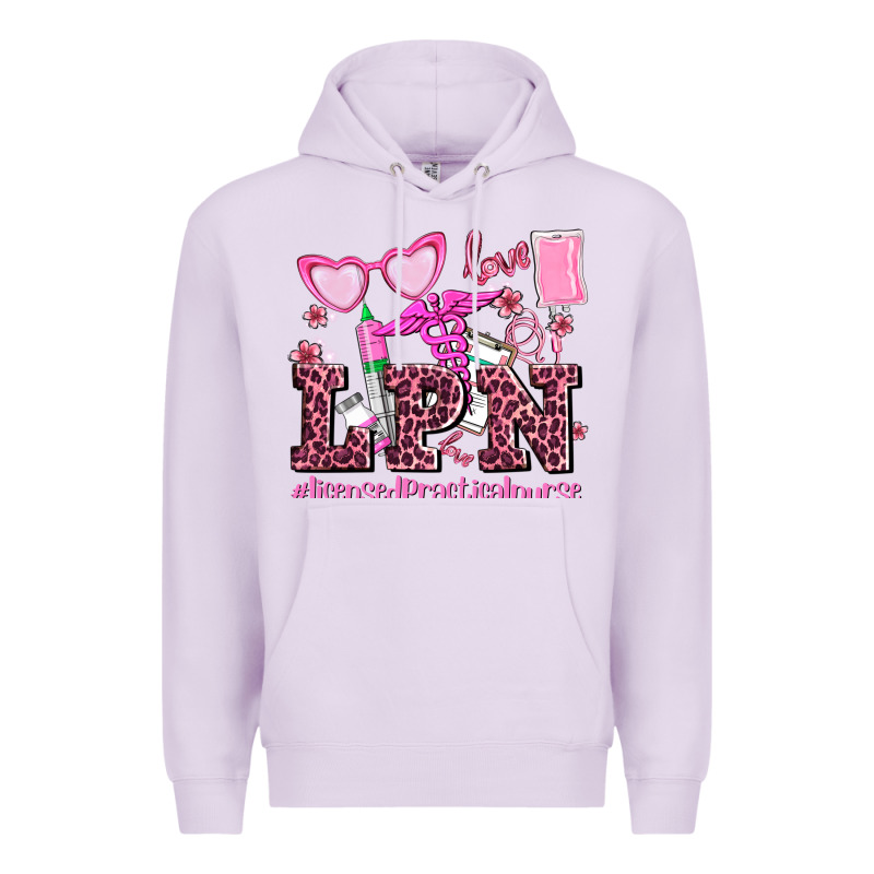 Valentines Day Lpn Licensed Practical Nurse Premium Hoodie by AdoDesignShop | Teevron