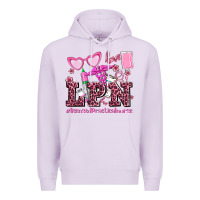Lilac valentines day lpn licensed practical nurse Premium Hoodie - AdoDesignShop