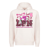Pale Pink valentines day lpn licensed practical nurse Premium Hoodie - AdoDesignShop