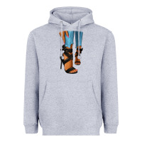 Heather Grey black heels black fashion girl Heavyweight Hoodie - RanaPortraitStore