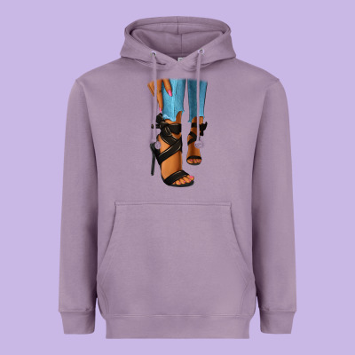 Heavyweight Hoodie black heels black fashion girl