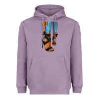 Lavender black heels black fashion girl Heavyweight Hoodie - RanaPortraitStore