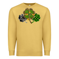 Antique Gold st patricks day shamrock gold Premium Sweatshirt - RanaPortraitStore