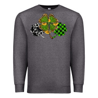 Charcoal Heather st patricks day shamrock gold Premium Sweatshirt - RanaPortraitStore