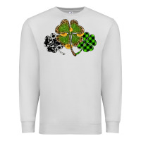 Dove Grey st patricks day shamrock gold Premium Sweatshirt - RanaPortraitStore