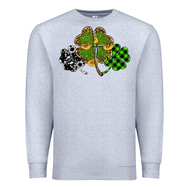 St Patricks Day Shamrock Gold Premium Sweatshirt by RanaPortraitStore | Teevron