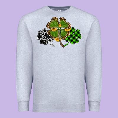 St Patricks Day Shamrock Gold Premium Sweatshirt Designed By Ranaportraitstore