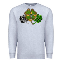 Heather Grey st patricks day shamrock gold Premium Sweatshirt - RanaPortraitStore