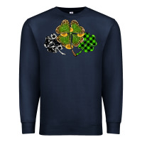 Navy st patricks day shamrock gold Premium Sweatshirt - RanaPortraitStore