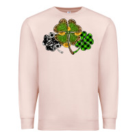Pale Pink st patricks day shamrock gold Premium Sweatshirt - RanaPortraitStore