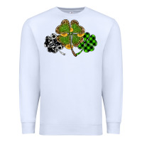 White st patricks day shamrock gold Premium Sweatshirt - RanaPortraitStore