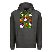 Charcoal Heather Halloween ghost Premium Hoodie - Artiststas