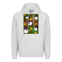 Dove Grey Halloween ghost Premium Hoodie - Artiststas