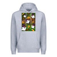 Heather Grey Halloween ghost Premium Hoodie - Artiststas