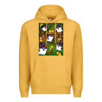 Mustard Halloween ghost Premium Hoodie - Artiststas
