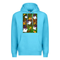 Ocean Blue Halloween ghost Premium Hoodie - Artiststas