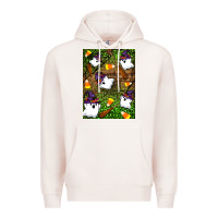 Pale Pink Halloween ghost Premium Hoodie - Artiststas