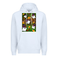 White Halloween ghost Premium Hoodie - Artiststas