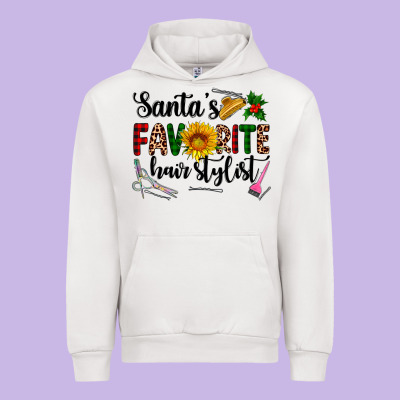 Santa's Favorite  Hair Stylist Urban Hoodie Designed By Adodesignshop