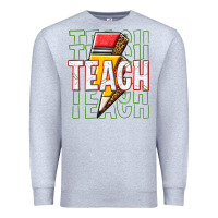 Heather Grey teach Premium Sweatshirt - texasbilliewilder