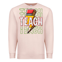 Pale Pink teach Premium Sweatshirt - texasbilliewilder