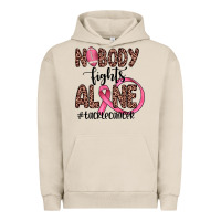 Pigment French Oak nobody fights alone #tacklecancer Urban Hoodie - JahusDesignShop
