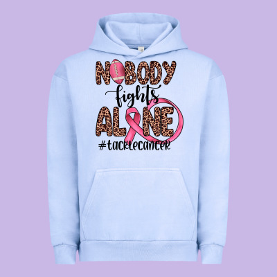 Nobody Fights Alone #tacklecancer Urban Hoodie Designed By Jahusdesignshop