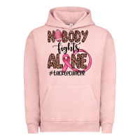 Pigment Salmon nobody fights alone #tacklecancer Urban Hoodie - JahusDesignShop