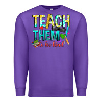 Purple teach them to be kind Premium Sweatshirt - texasbilliewilder