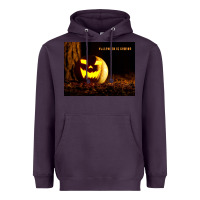 Plum Halloween Is Coming Heavyweight Hoodie - Unal Design