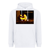White Halloween Is Coming Heavyweight Hoodie - Unal Design