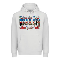 Dove Grey remember our fallen who gave all Premium Hoodie - JahusDesignShop