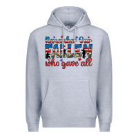 Heather Grey remember our fallen who gave all Premium Hoodie - JahusDesignShop