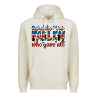 Oatmeal Heather remember our fallen who gave all Premium Hoodie - JahusDesignShop