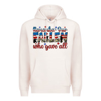 Pale Pink remember our fallen who gave all Premium Hoodie - JahusDesignShop