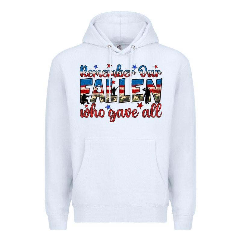 Remember Our Fallen Who Gave All Premium Hoodie by JahusDesignShop | Teevron
