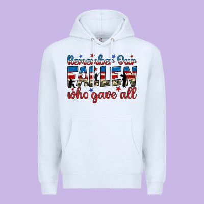 Remember Our Fallen Who Gave All Premium Hoodie Designed By Jahusdesignshop